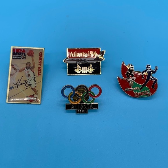 Aminco Jewelry - Vintage 1996 Olympics Classic Collection Pin Set 4 Pins Olympic Atlanta USA
